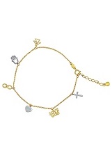 outstanding mini two tone faith charm bracelet for kids